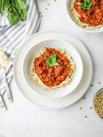 lentil bolognese