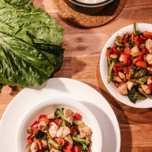 Garlic-Chicken-Lettuce-Wraps