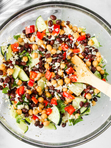 herbed bean and rice salad