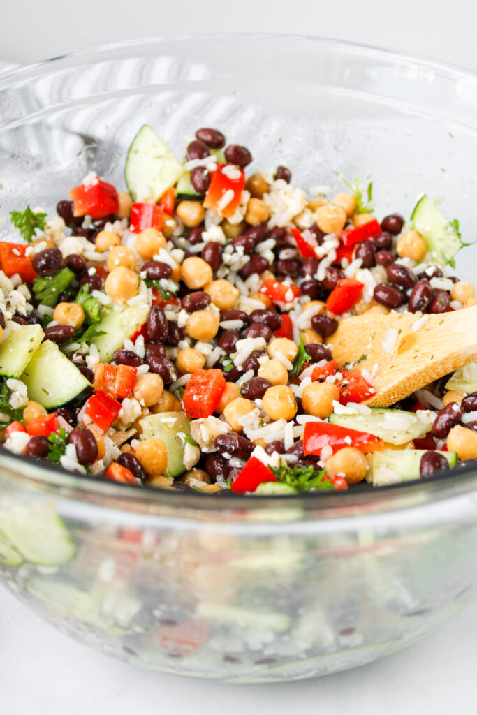 herbed bean and rice salad