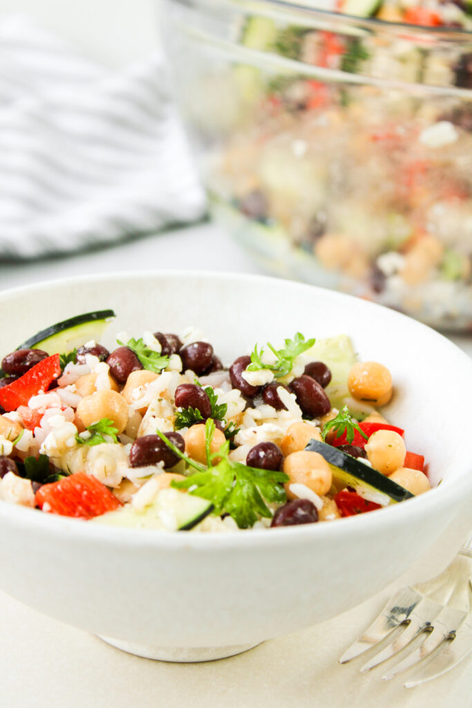 herbed bean and rice salad