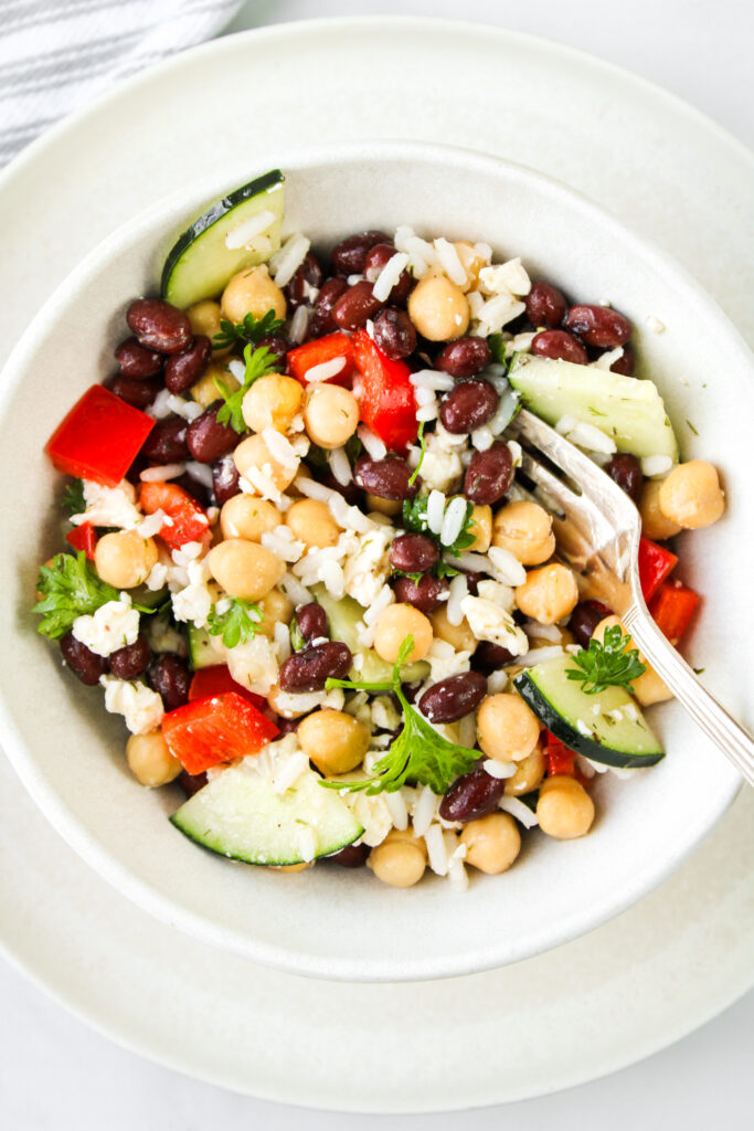 herbed bean and rice salad