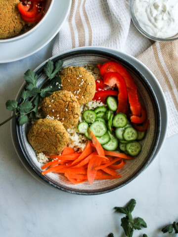 Dill-Falafel-Rice-Bowls