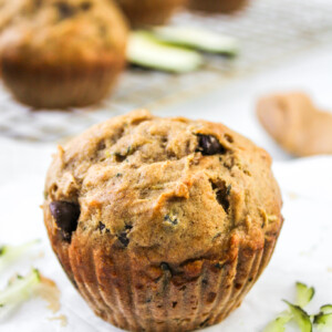 peanut butter zucchini chocolate chip muffins