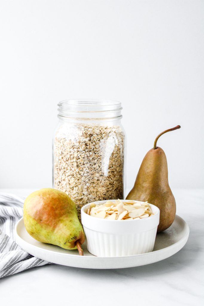 pear almond oatmeal ingredients