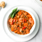 sweet potato and lentil peanut stew