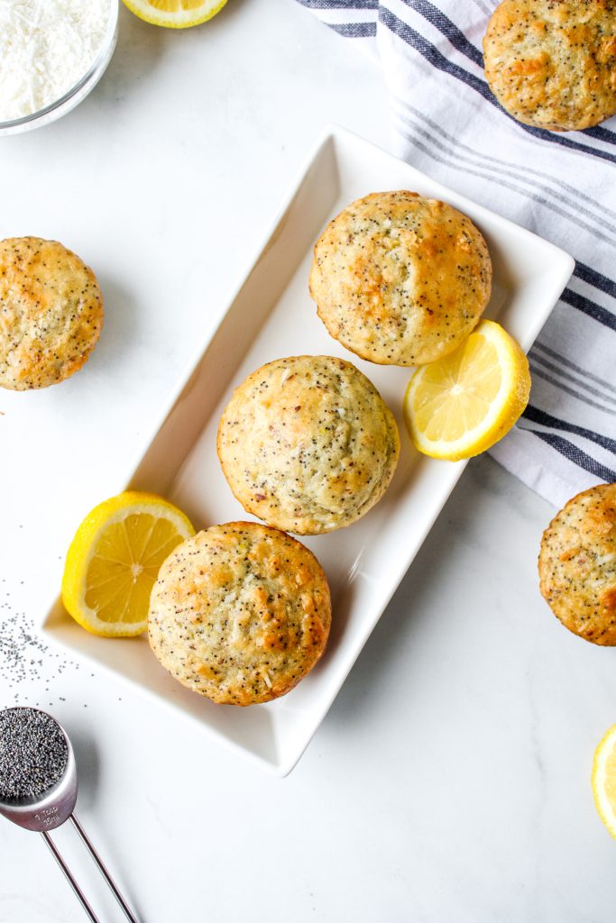 lemon poppyseed coconut muffins