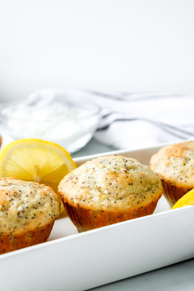 lemon poppyseed coconut muffins