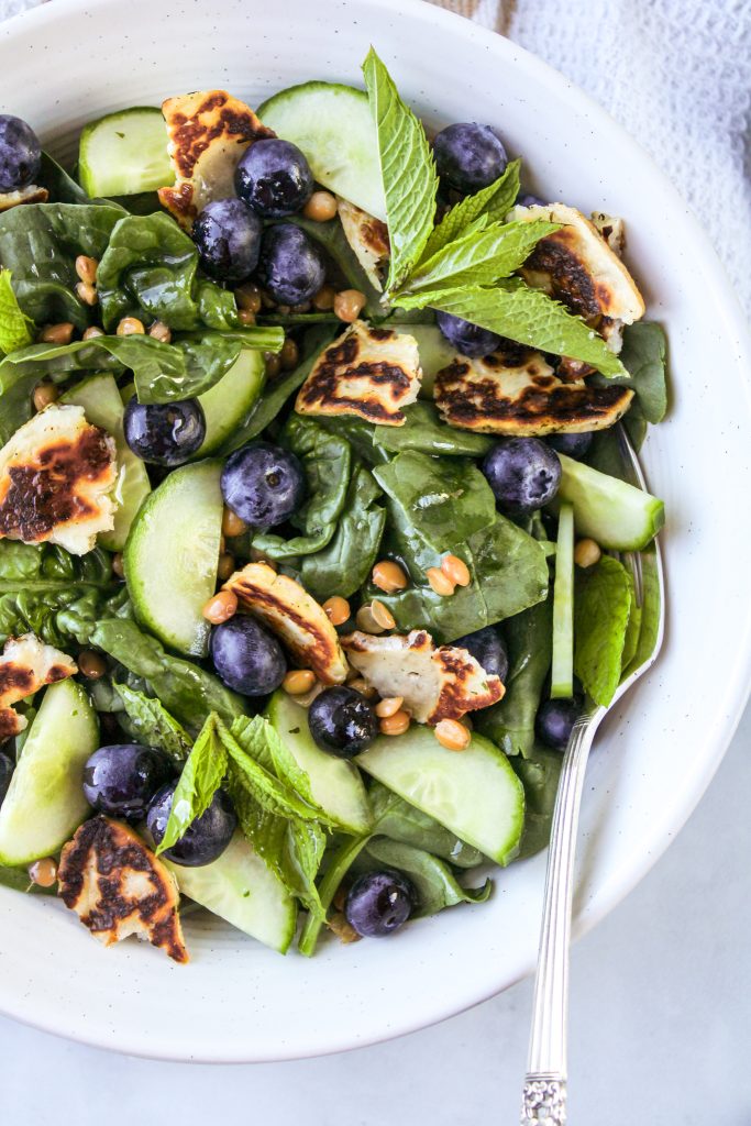 blueberry lentil salad