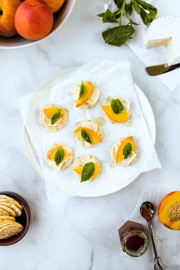 Peach and Brie Bites