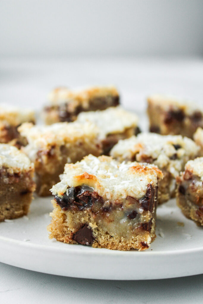 coconut chocolate chip cookie dough bars