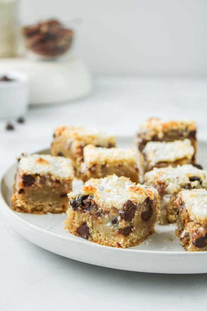coconut chocolate chip cookie dough bars
