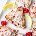 lemon raspberry white chocolate scone