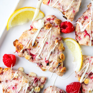 lemon raspberry white chocolate scone