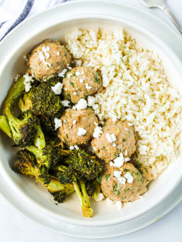 Healthy Greek Turkey Meatballs