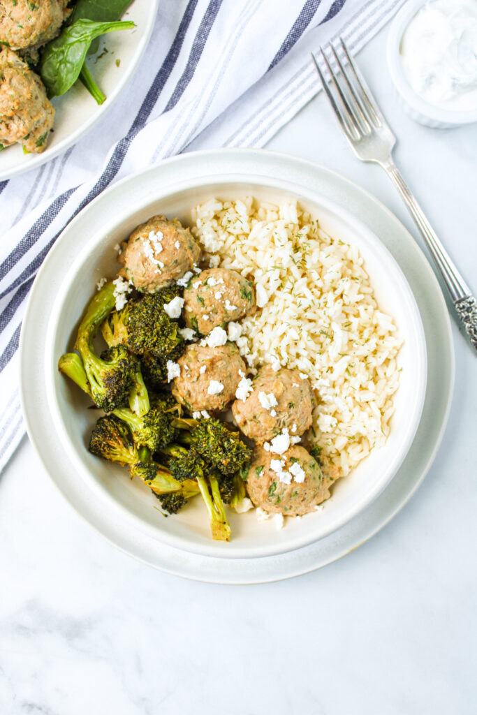 Healthy Greek Turkey Meatballs