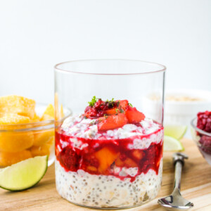 raspberry mango lime overnight oats
