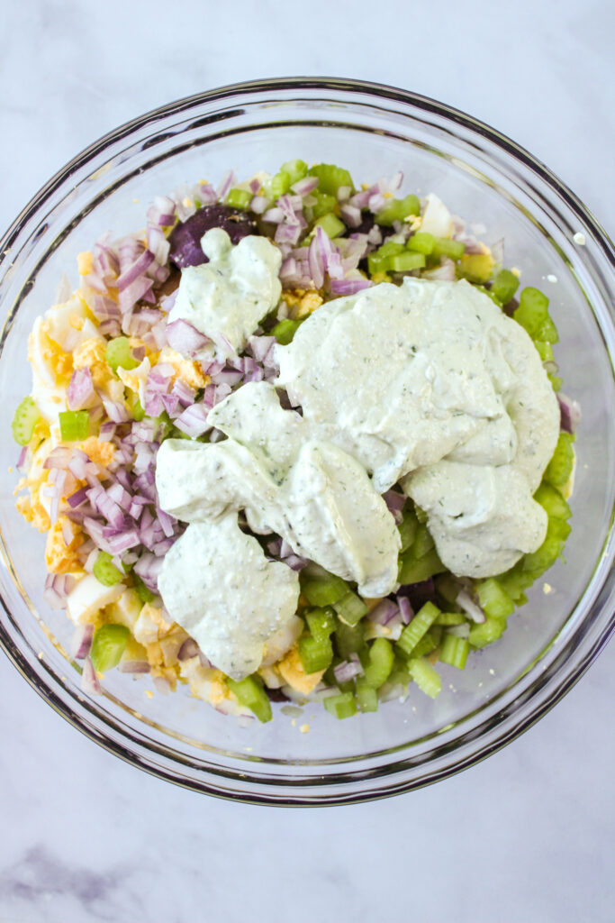 herb and garlic potato salad