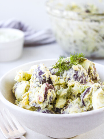 herb and garlic potato salad