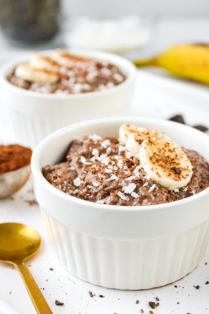 chocolate banana chia pudding