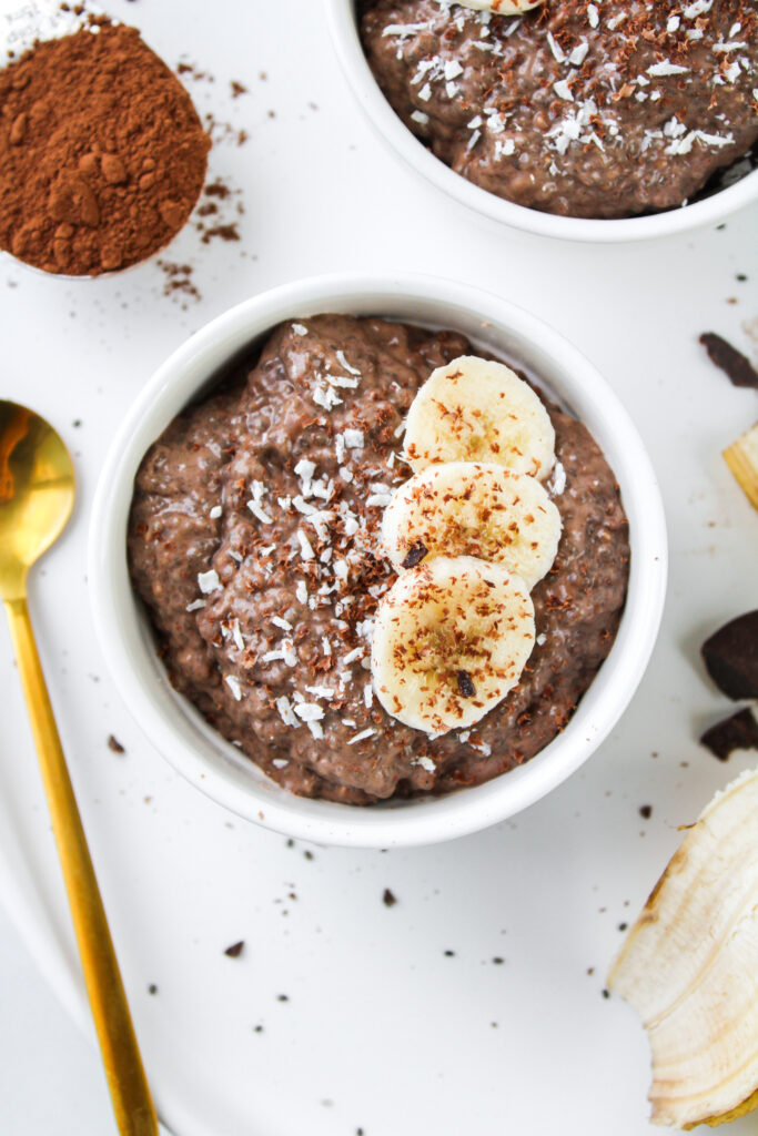 chocolate banana chia pudding