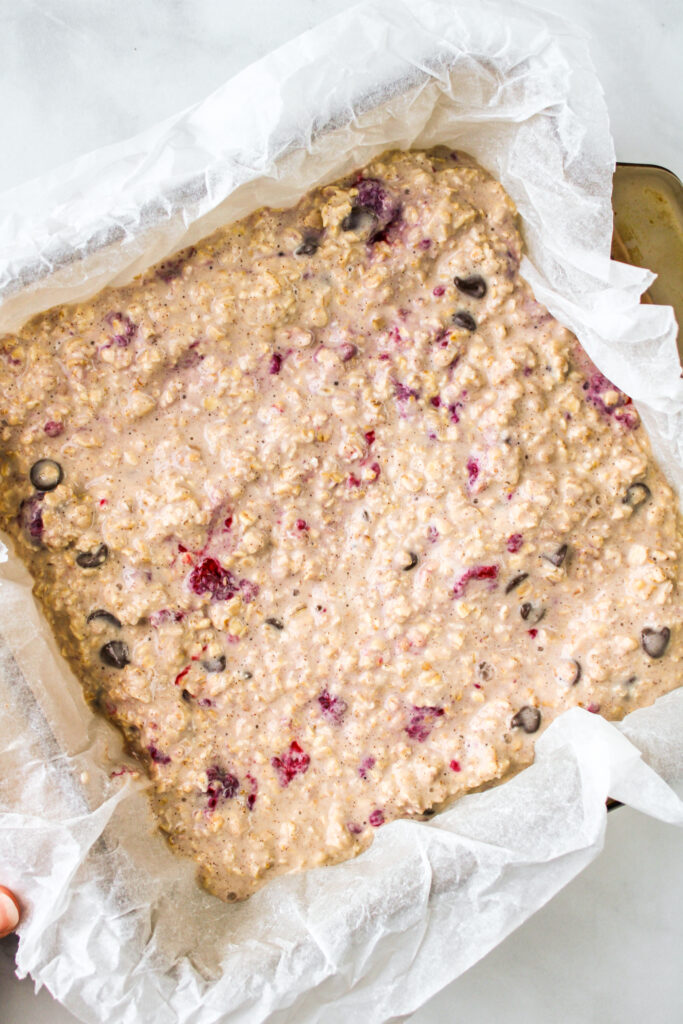 baked oatmeal batter