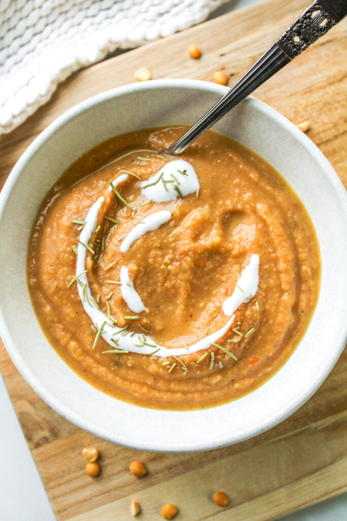 yellow split pea soup