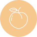 Breakfast peach icon.