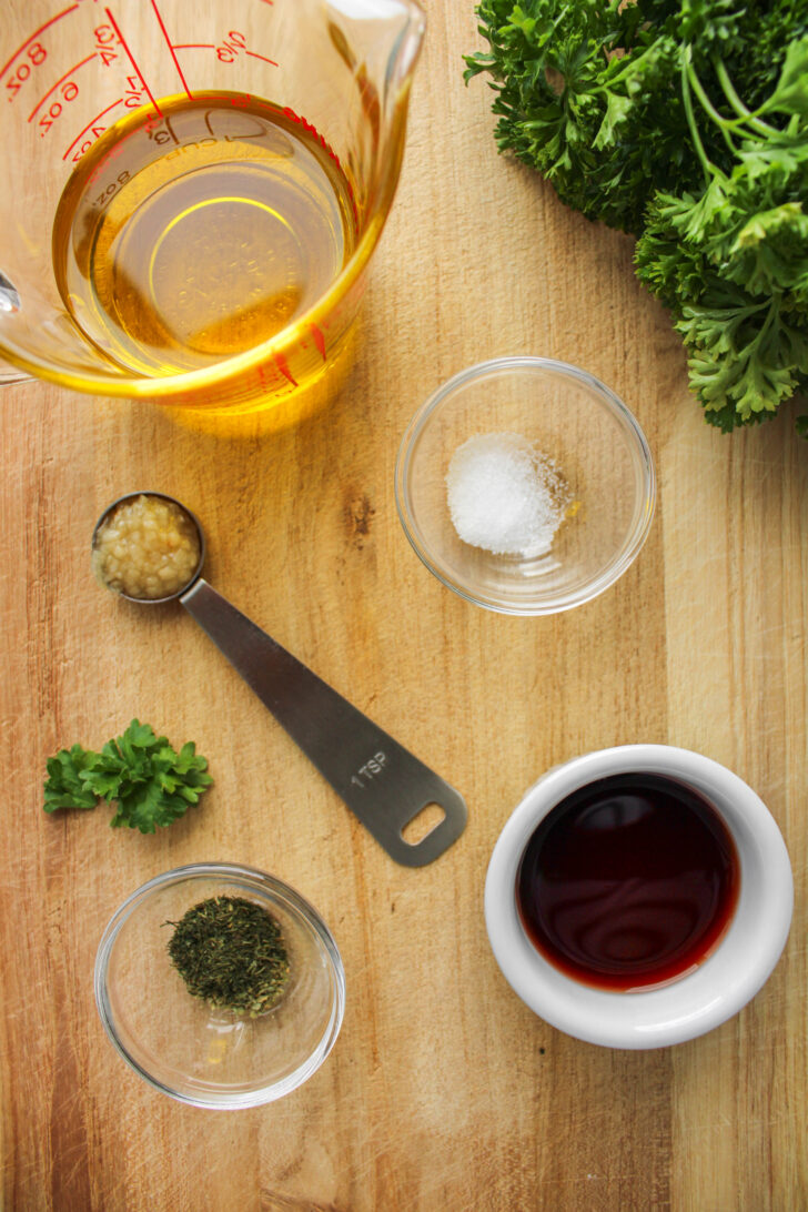 ingredients needed for red wine vinaigrette